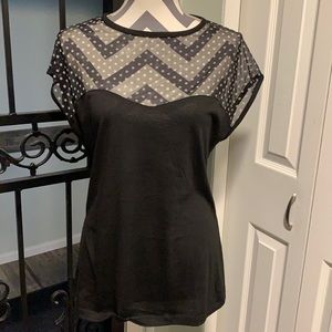 Sweetheart sheer shoulder top